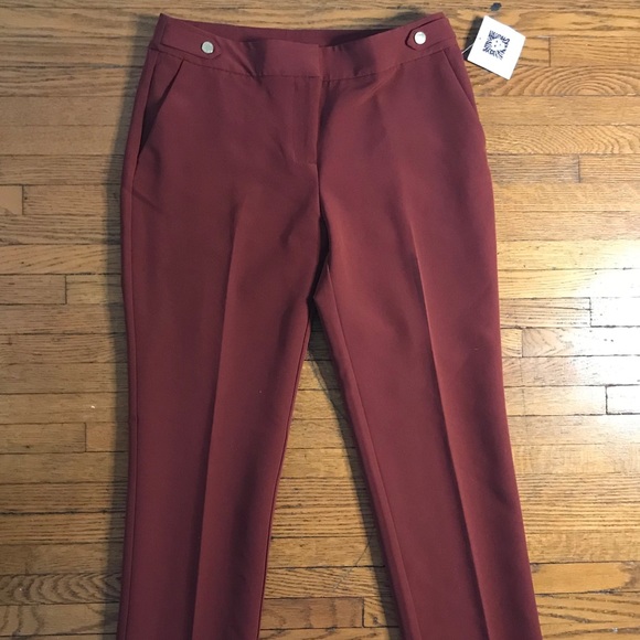 NWT Anne Klein Madder Brown Trouser Pants Sz 4 - Picture 4 of 11